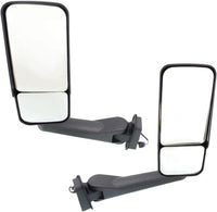 Set Of 2 Front Power Mirrors Manual Folding Heated Primed Right & Left Side Direct Replacement Compatible With 2003-2009 GMC C4500 Topkick/Chevrolet Kodiak GM1320687 GM1321687