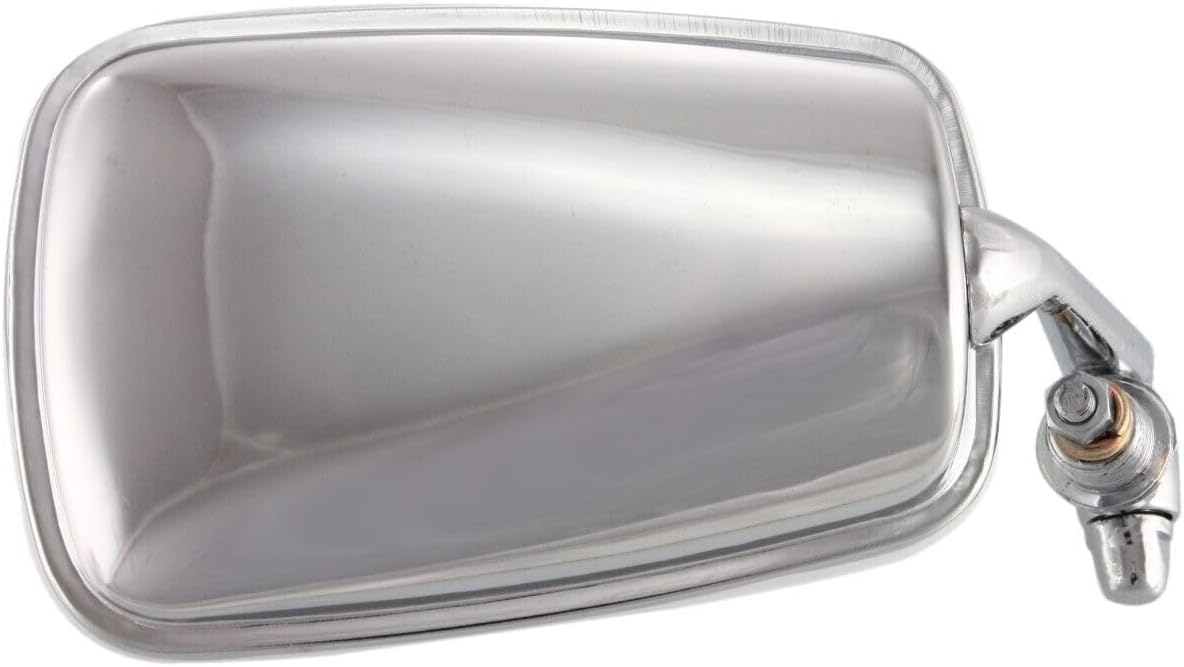 AUTOS PARTS PLUS Set Of 2 Front Mirror Manual Adjust Non-Folding Non-Heated Chrome Left Driver & Right Passenger Side Direct Replacement Compatible With 1968-1977 Volkswagen Beetle VW1320101 VW1321101