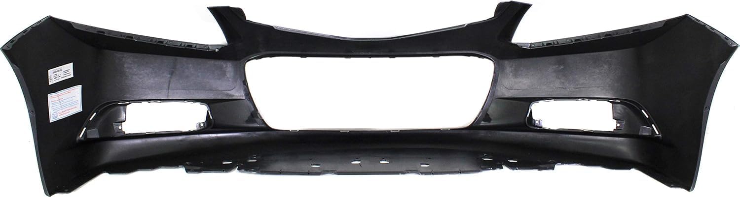 Front Bumper Cover Primed Plastic + Fog Lights Cover Left Driver & Right Passenger Side Direct Replacement Compatible With 2012-2013 Honda Civic