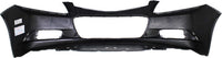 Front Bumper Cover Primed Plastic + Fog Lights Cover Left Driver & Right Passenger Side Direct Replacement Compatible With 2012-2013 Honda Civic
