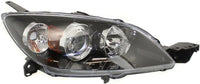 Set Of 2 Front Head Light Lens And Housing Halogen Right Passenger & Left Driver Side Direct Replacement Compatible With 2004-2009 Mazda 3 MA2518107 MA2519107 BN8F510L0E BN8F510K0E
