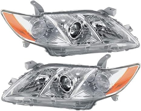 Set Of 2 Front Head Light Left Driver & Right Passenger Side Direct Replacement Compatible With 2007-2009 Toyota Camry TO2518105 TO2519105 8117006201 8113006201