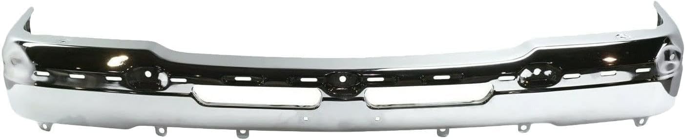 Front Bumper Chrome + Grille Mesh With Chrome Center Bar + Upper Cover + Valance Textured + Bracket Set of 6 Direct Replacement For Chevy Silverado 1500 2003-2006 / Avalanche 02-2006