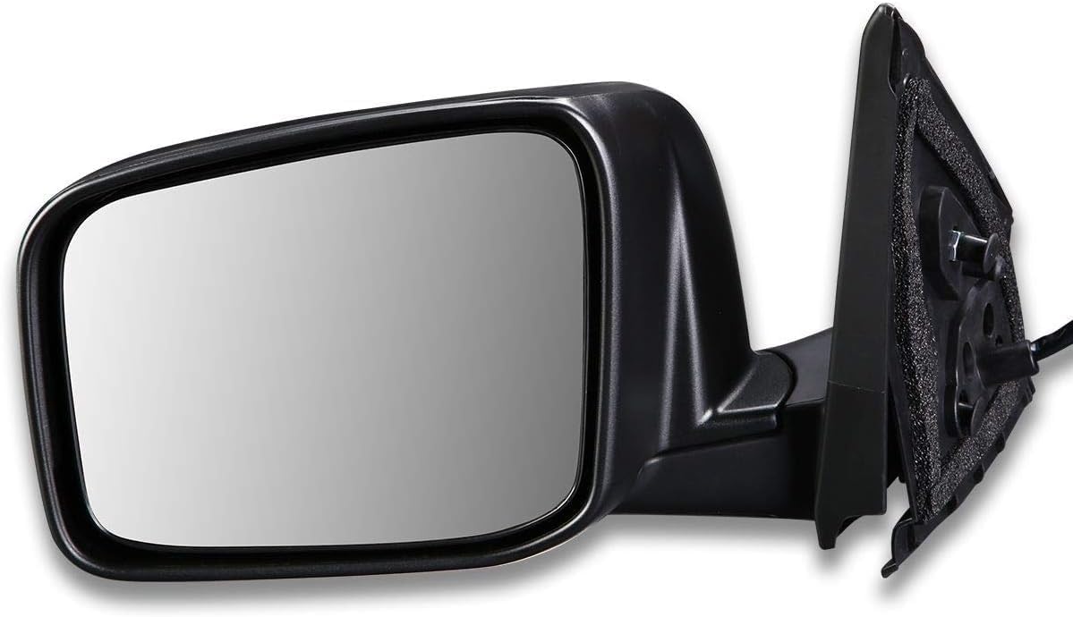 Front Power Mirror Manual Folding Heated Primed Left Driver Side Direct Replacement Compatible With 2008-2013 Nissan Rogue / 2014-2015 Select NI1320236 96302JM200-PFM