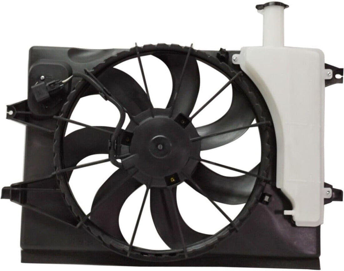 Front Radiator Cooling Fan Assembly Plastic Direct Replacement Compatible with 2018-2021 Hyundai Kona HY3115162 25380J9200