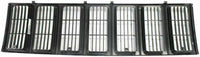 Front Bumper Upper Grille + Head Lamp Door Bezel Primed Left Driver & Right Passenger Side Direct Replacement Compatible With 1997-2001 Jeep Cherokee CH1200208 CH2512157 CH2513157