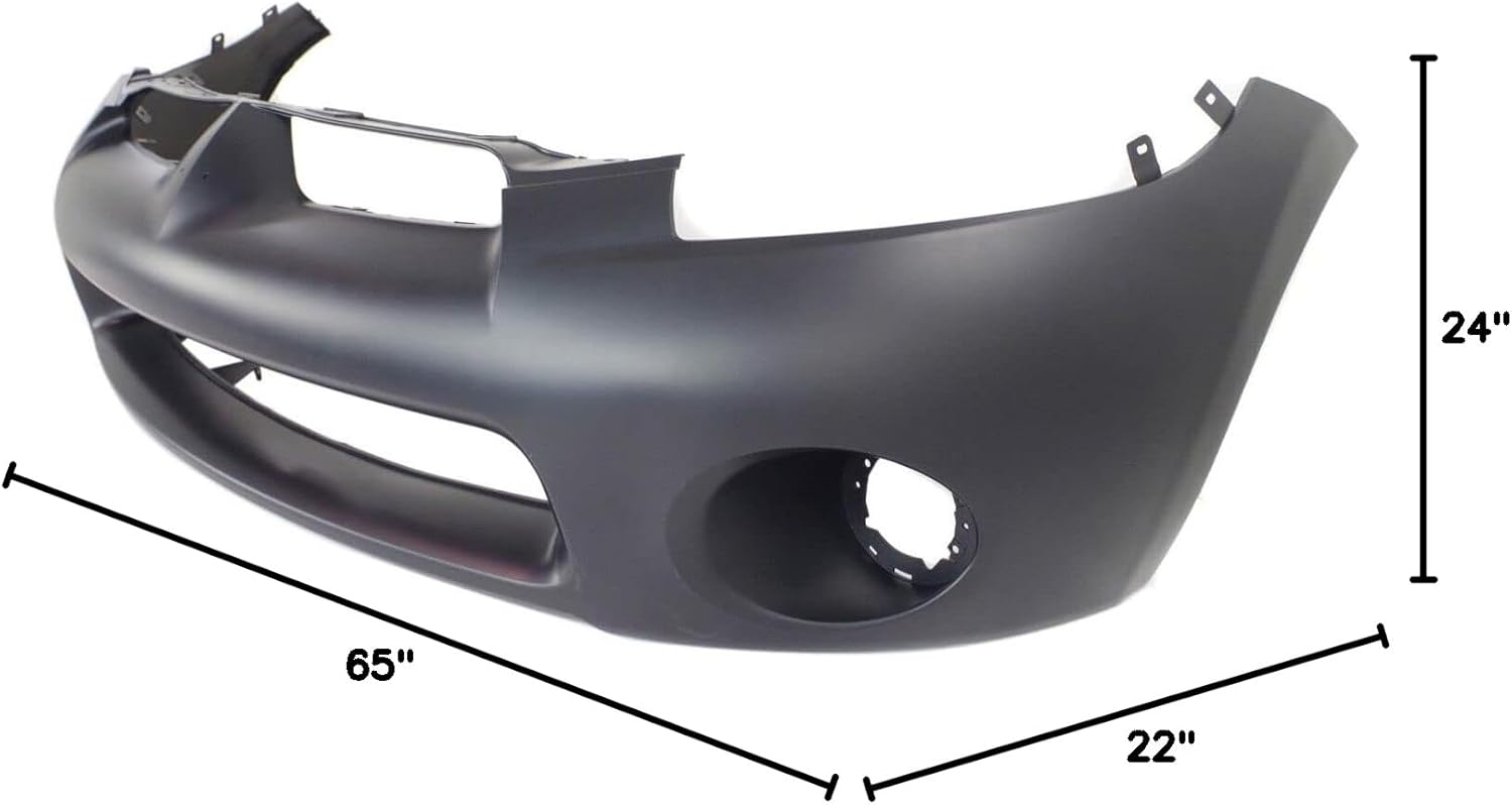 Front Bumper Cover Primed Direct Replacement Compatible With 2006-2008 Mitsubishi Eclipse MI1000313 6400B274