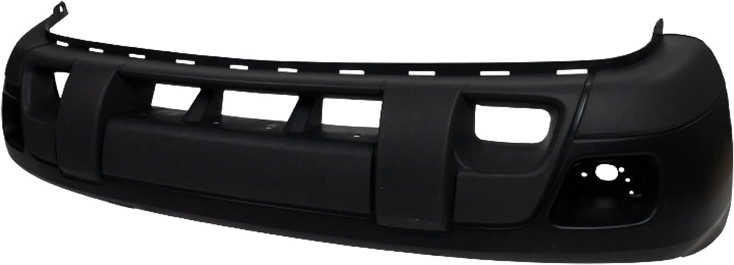 Front Bumper Cover Top Primed & Bottom Textured With Fog Light Holes Direct Replacement Compatible With 2002-2007 Chevrolet Trailblazer GM1000639 88937047