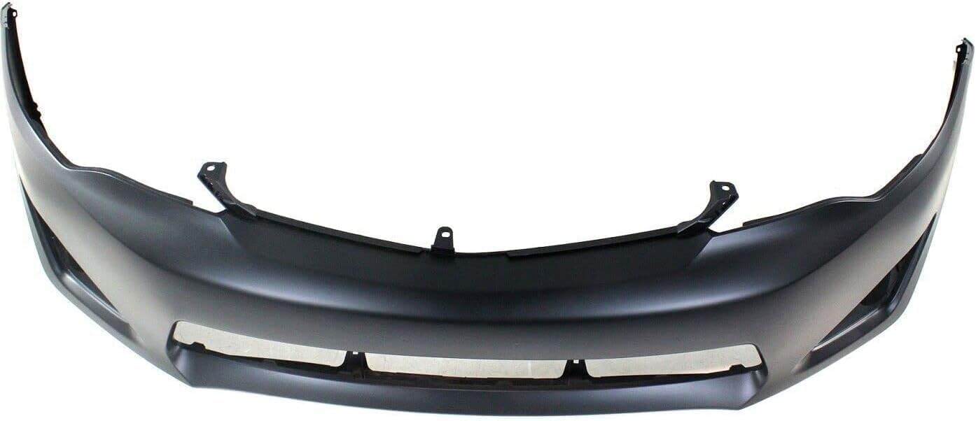 AUTOS PARTS PLUS Front Bumper Cover Primed + Lower Grille + Fog Light Cover Set Textured Right Passenger & Left Driver Side Direct Replacement Compatible With 2012-2014 Toyota Camry TO1036128