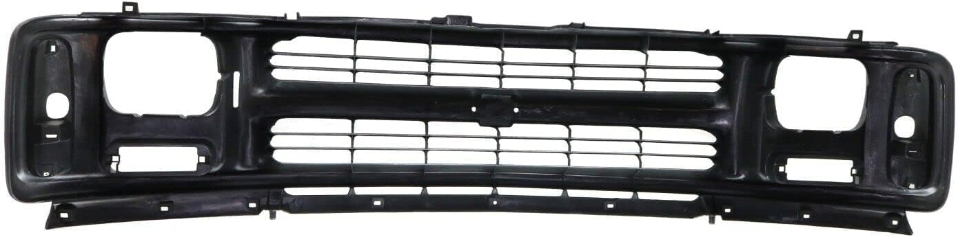 Front Grille Painted Gray Shell And Insert with Sealed Beam Headlight Without Emblem Direct Replacement Compatible With 1996-2002 Chevrolet Express 1500 2500 3500 GM1200384 15037241