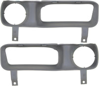Front Bumper Primed Steel + Upper + Lower Cover + Valance + Fog Light + Bezel Cover Left & Right Side Direct Replacement Compatible with 1994-2001 Dodge Ram 1500/1994-02 Ram 2500 3500