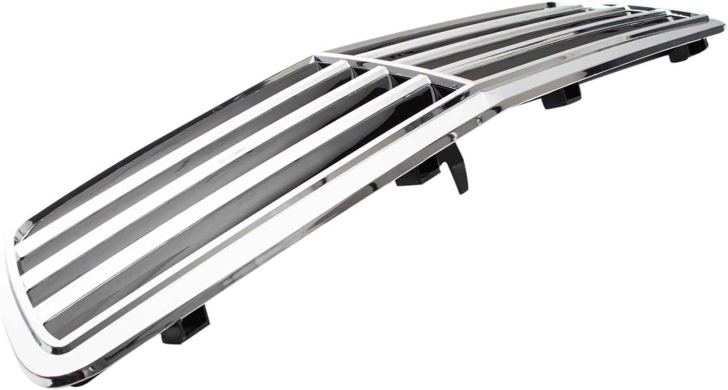 Front Grille Assembly Chrome Shell And Painted Black Insert Plastic Direct Replacement Compatible With 2001-2007 Mercedes Benz C-Class MB1200143 20388002239040