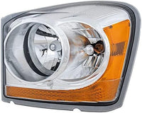 Set of 2 Front Headlight Assembly Interior Chrome Right Passenger & Left Driver Side Direct Replacement Compatible With 2004-2005 Dodge Durango CH2502147 CH2503147 55077721AD