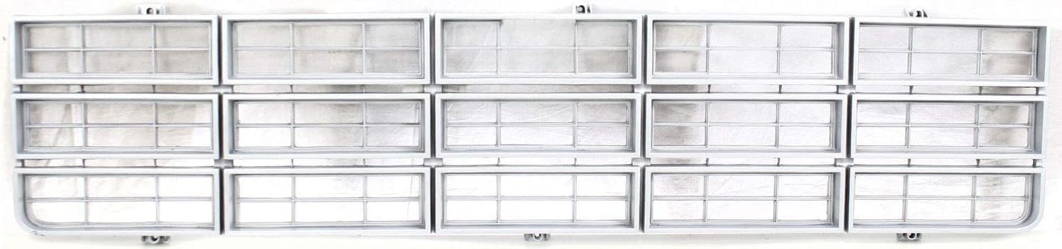 Front Grille Argent Shell And Insert Direct Replacement Compatible With 1977-1980 Chevrolet C-K Series GM1200354 370536
