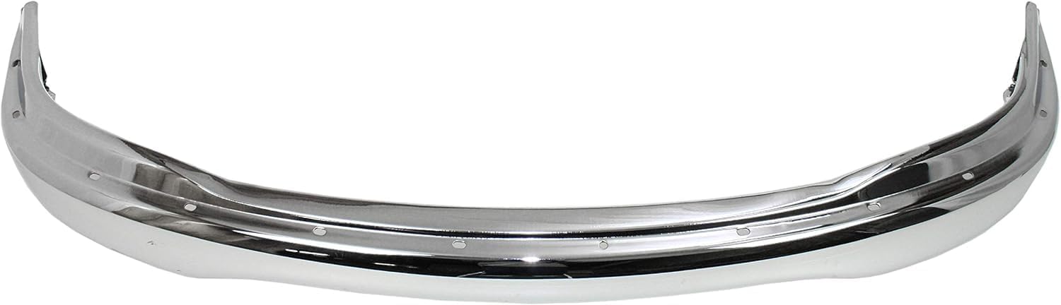 Front Bumper Chrome Steel with Pad Holes Direct Replacement Compatible with 1999-2004 Ford F-150/1999 F-250/1999-2002 Expedition FO1002356 XL3Z17757AA