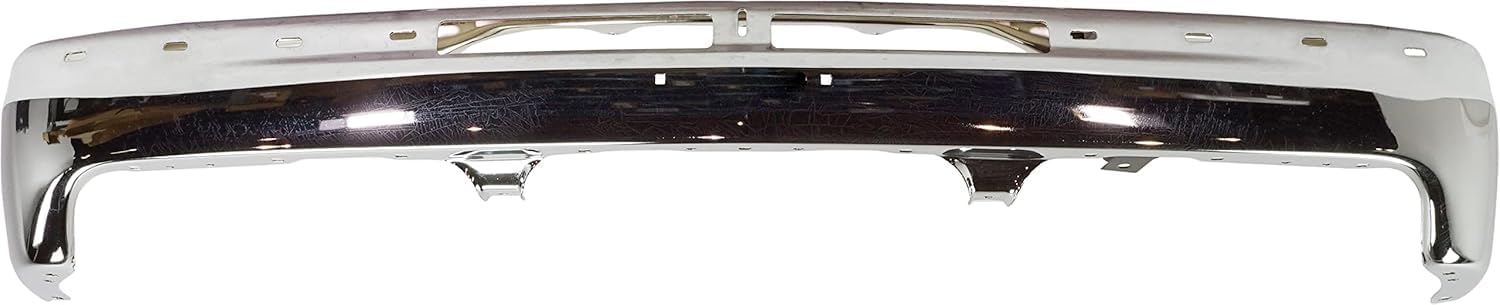 Front Bumper Chrome Steel With Brackets Direct Replacement Compatible With 1999-2002 Chevrolet Silverado / 2000-2006 Tahoe GM1003127 12336026-PFM