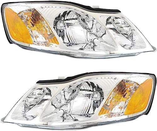 Set Of 2 Front Head Light Assembly Halogen Right Passenger & Left Driver Side Direct Replacement Compatible With 2000-2004 Toyota Avalon TO2502132 TO2503132 81150AC040 81110AC040