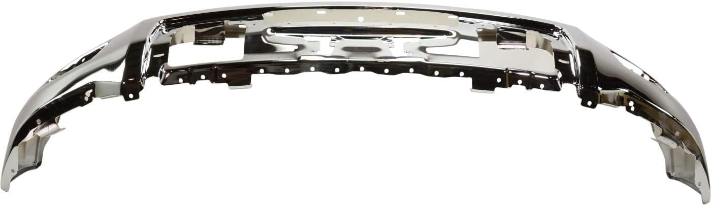 AUTOS PARTS PLUS Front Bumper Chrome Steel Direct Replacement Compatible With 2015-2019 GMC Sierra 2500HD 3500HD GM1002855 23178907