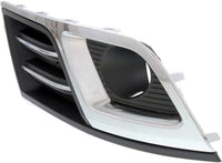 Front Fog Light Molding Textured Right Passenger Side With Chrome Trim Direct Replacement Compatible With 2013-2017 Chevrolet Traverse GM1039150 22817941