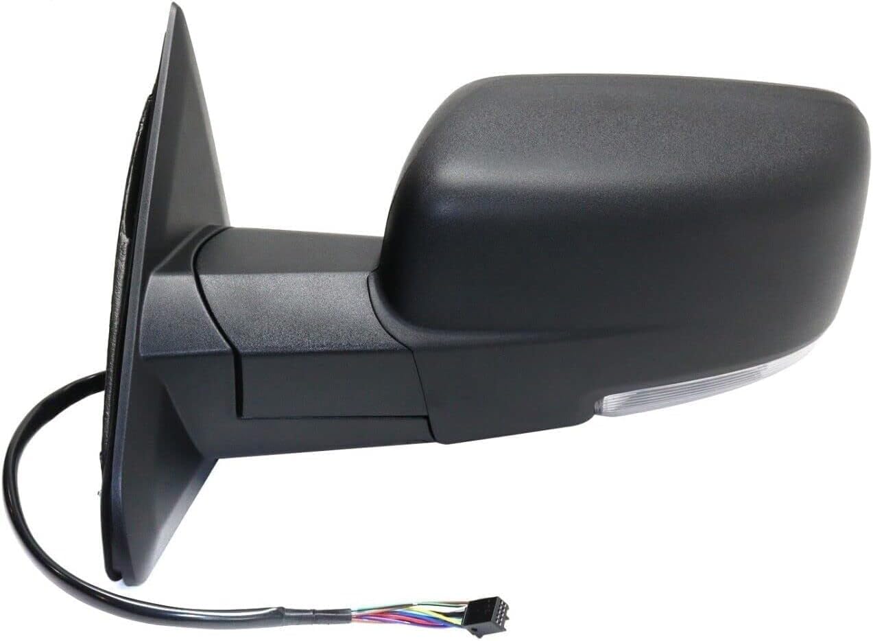 Front Mirror Power Folding Heated Textured Left Driver & Right Passenger Side Direct Replacement Compatible With Ram 1500 2013-2018/2500 2013-2017 DG100ER-S DG100EL-S