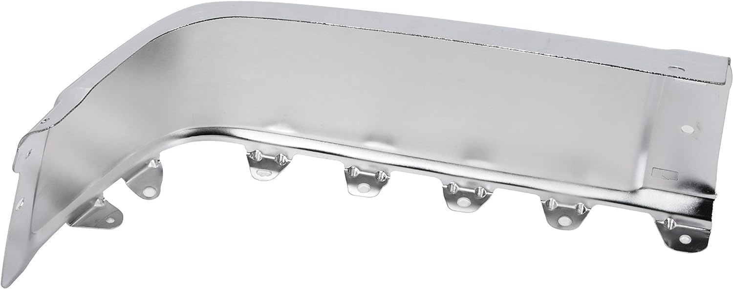 Rear Bumper End Caps Chrome Steel Without Sensor Holes Left Side Direct Replacement Compatible With 2007-2013 Chevrolet Silverado/GMC Sierra 1500/2007-2014 2500HD 3500HD GM1104149