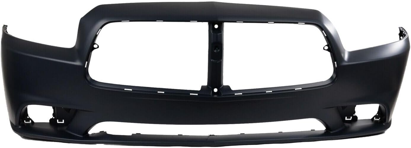 Front Bumper Cover Primed Plastic Direct Replacement Compatible With 2011-2014 Dodge Charger CH1000993 68092597AA
