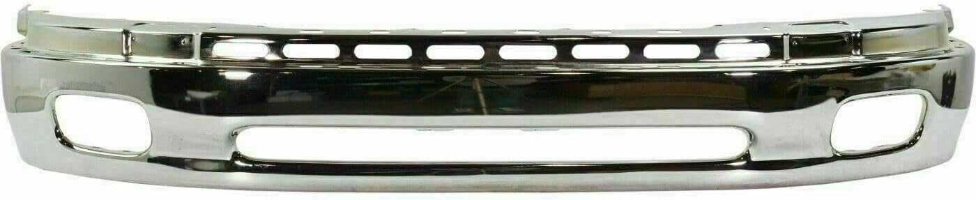 Front Bumper Chrome Steel + Upper Cover + Lower Valance Textured + Brackets Right Passenger & Left Driver Side Direct Replacement Compatible With Toyota Tundra 2000-2006 TO1000198
