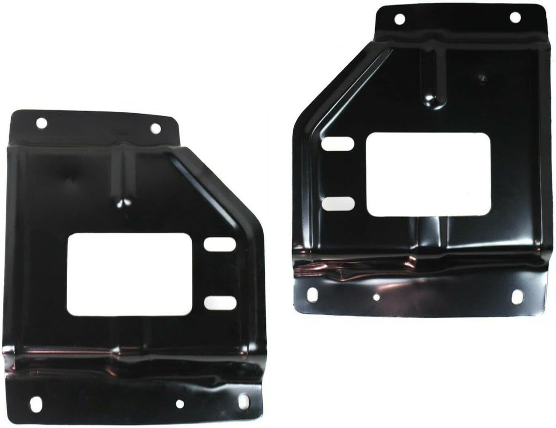 Set of 2 Front Bumper Mounting Plate Bracket Steel Left Driver & Right Passenger Side Direct Replacement Compatible with 2000-2004 Ford F-Series Super Duty FO1067133 FO1067147