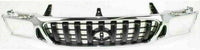 Front Grille Chrome Shell/Painted Dark Gray Insert Direct Replacement Compatible With 2001-2004 Toyota Tacoma TO1200248 5310004240