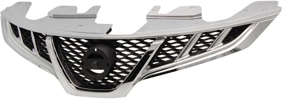 Front Grille Chrome Shell With Primed Insert Plastic Direct Replacement Compatible With 2011-2014 Nissan Murano NI1200270 623101SZ0B