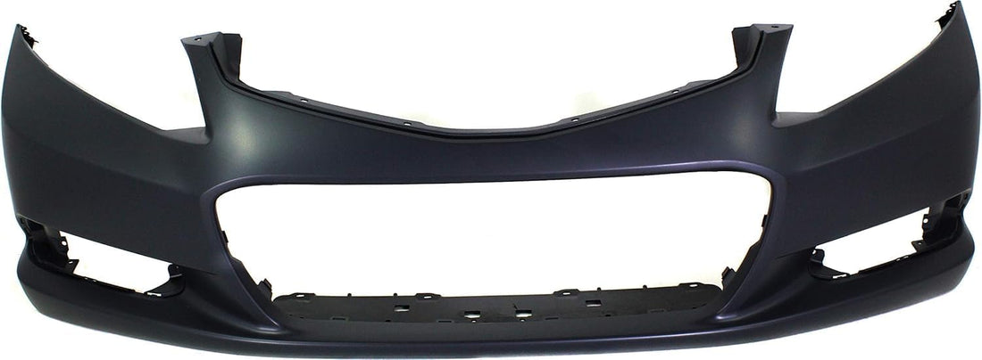 Front Bumper Cover Primed Plastic + Fog Lights Cover Left Driver & Right Passenger Side Direct Replacement Compatible With 2012-2013 Honda Civic
