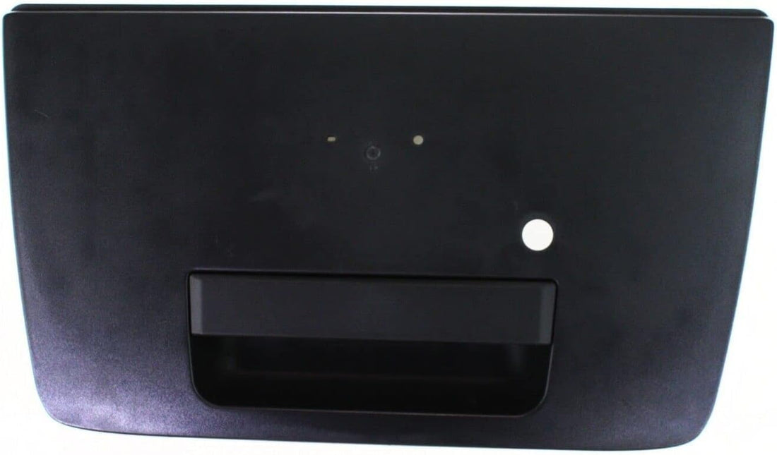 Tailgate Handle Textured Black with Emblem Provision & Keyhole Direct Replacement Compatible with 2004-2012 Nissan Titan NI1915110 906067S200