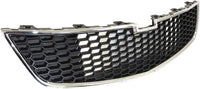 Front Bumper Grille Chrome Shell/Painted Black Insert Direct Replacement Compatible With 2011-2014 Chevrolet Cruze GM1200624 95225615