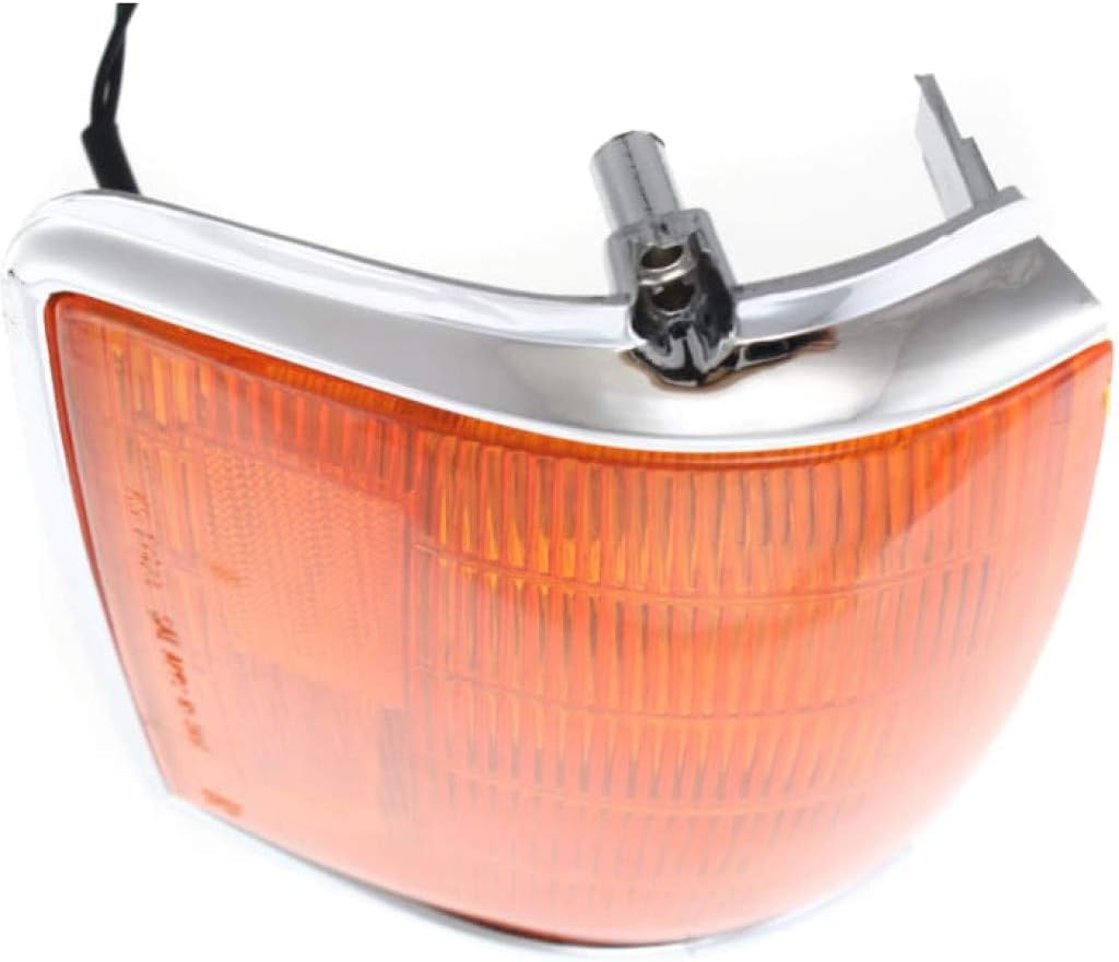 Front Corner Light Assembly With Chrome Trim Right Passenger Side Direct Replacement Compatible With 1987-1988 Toyota Pickup / 1987-1989 4Runner TO2521121 8161089168