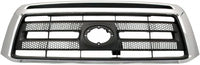 Front Grille Assembly Chrome Shell And Textured Insert Plastic Direct Replacement Compatible With 2010-2013 Toyota Tundra TO1200337 531000C230