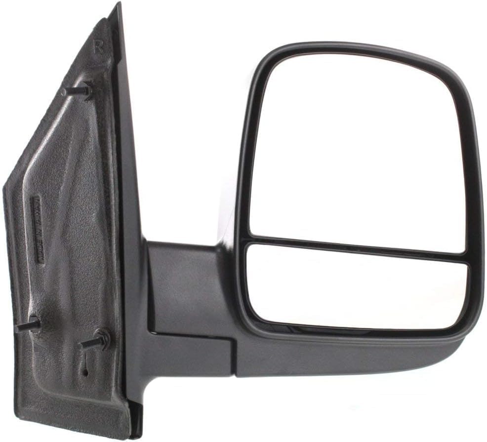 Front Power Mirror Manual Adjust Non-Heated Textured Right Passenger Side Direct Replacement Compatible With 2008-2021 Chevrolet Express/GMC Savana GM1321395 20838066