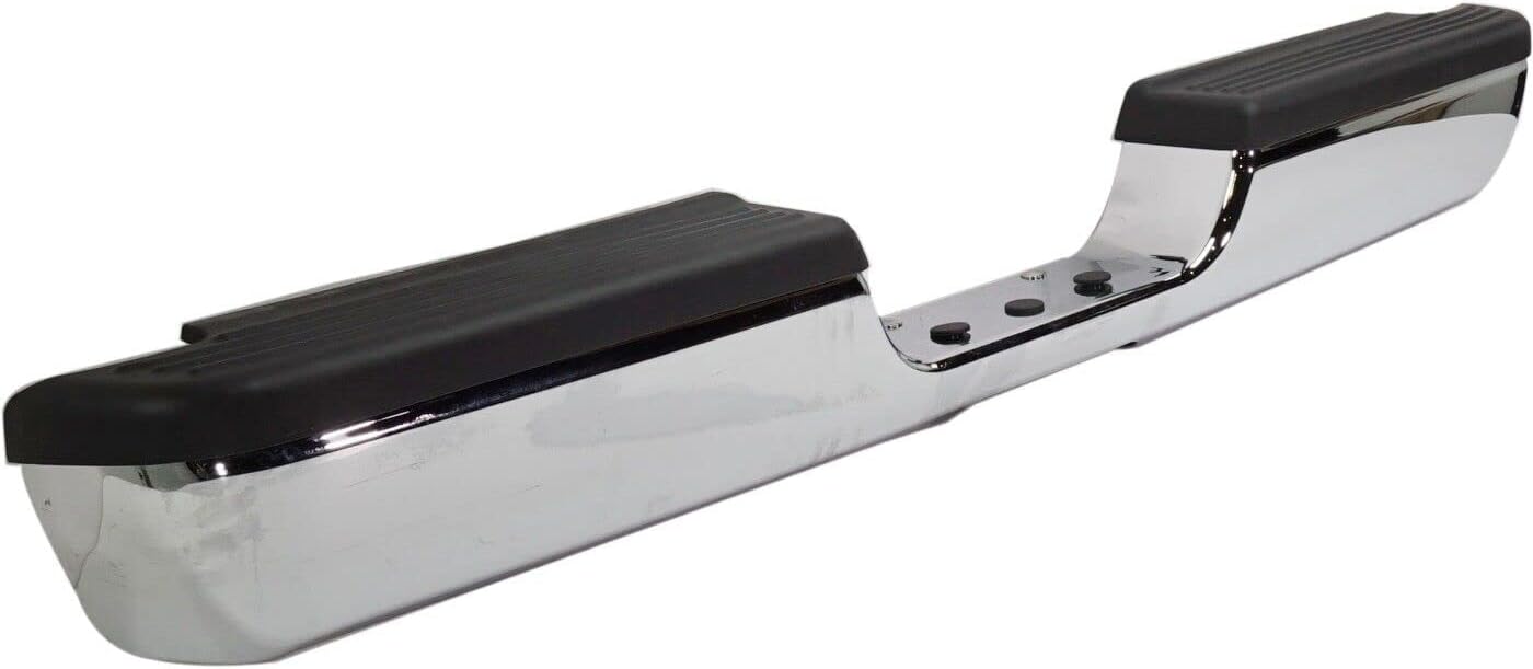 Rear Bumper Chrome With Step Pad Provision Without Mounting Bracket Direct Replacement Compatible With 1994-2001 Dodge Ram 1500/1994-2002 2500 3500 CH1102328 82401316