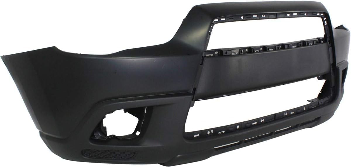 Front Bumper Cover Primed Plastic + Lower Grille Direct Replacement Compatible With 2011-2012 Mitsubishi Outlander/RVR