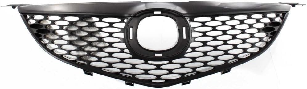 Front Grille Black Shell And Insert Direct Replacement Compatible With 2004-2006 Mazda 3 MA1200172 BN8W50710B33