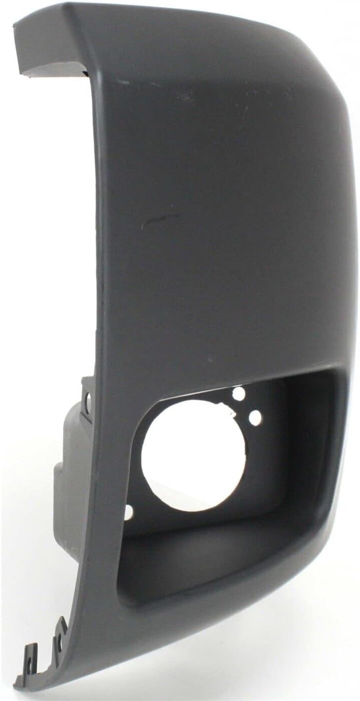 Front Bumper End Cap Primed With Fog Light Hole Left Driver Side Direct Replacement Compatible With 2007-2013 Chevrolet Silverado 1500 GM1004147 15891681