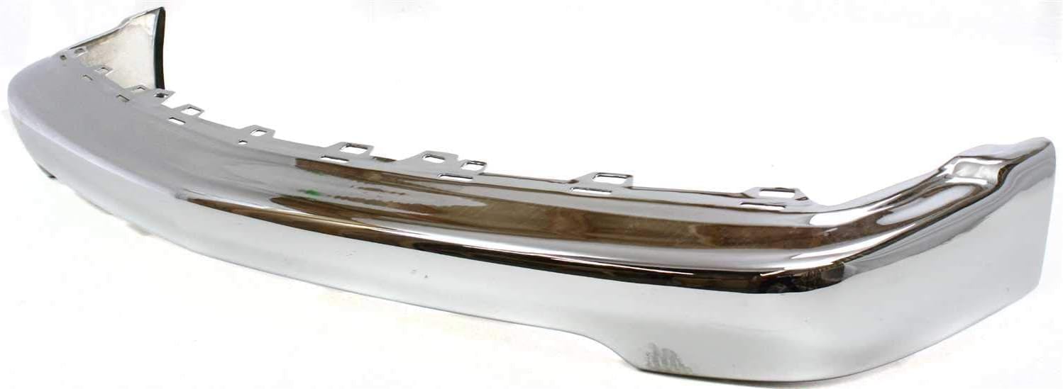 Front Bumper Face Bar Chrome Steel Direct Replacement Compatible With 1998-2004 Chevrolet S10 Pickup GM1002369 15094047