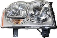 Set Of 2 Front Head Light Assembly Left Driver & Right Passenger Side Direct Replacement Compatible With 2005-2007 Jeep Grand Cherokee CH2502160 CH2503160 55156351AK 55156350AK
