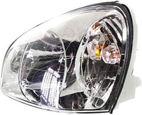 Set Of 2 Front Head Light Assembly Plastic Left Driver & Right Passenger Side Direct Replacement Compatible With 2003-2006 Hyundai Santa Fe HY2502134 HY2503134 9210126251 9210226251