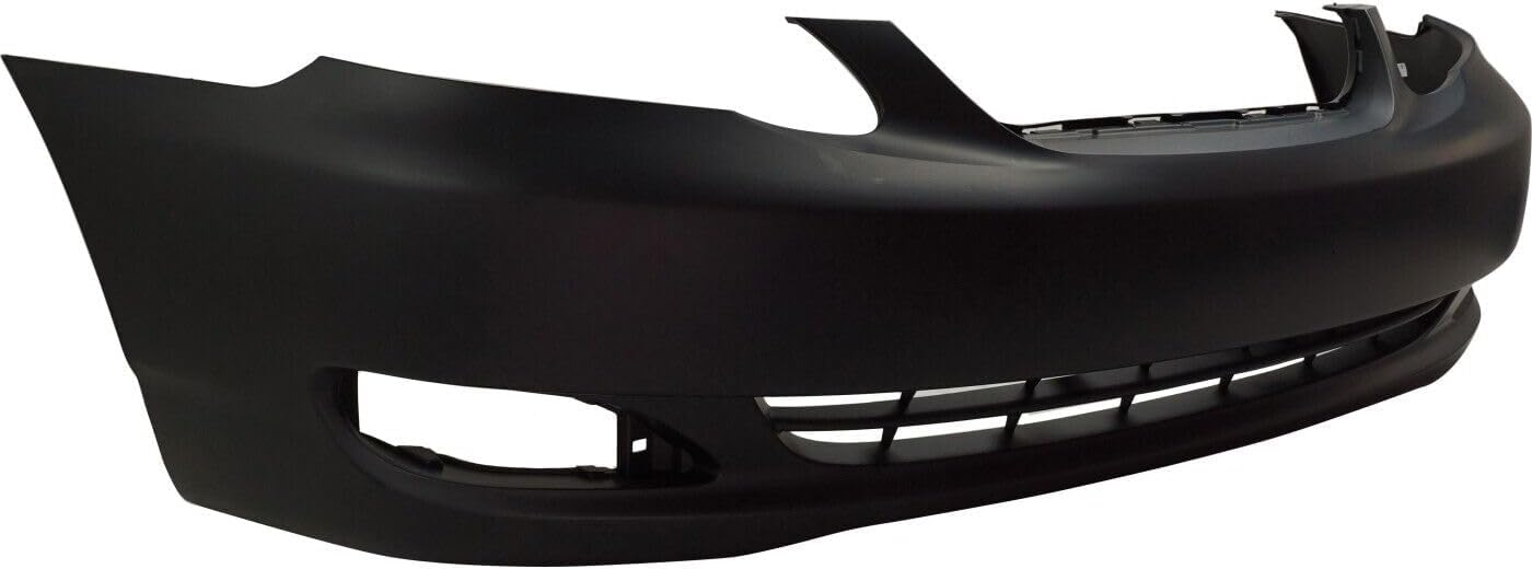 Front Bumper Cover Primed Without Spoiler Holes Direct Replacement Compatible With 2005-2008 Toyota Corolla TO1000297 521190Z938