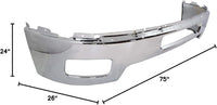 Front Bumper Chrome + Upper Cover + Lower Valance Air Deflector + Extension + Fog Lights Left & Right Side Direct Replacement Compatible With 2011-2014 Chevrolet Silverado 2500HD 3500