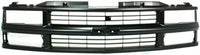 Front Grille Primed Shell And Insert Plastic + Signals & Headlights + Reflector And Marker Lamps Right & Left Side Direct Replacement Compatible With 1994-2000Chevrolet C/K Series