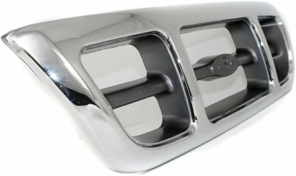 Front Grille Chrome Shell & Gray Insert Direct Replacement Compatible With 1988-2000 Ford Ranger FO1200341 F87Z8200KAA