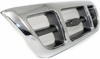 Front Grille Chrome Shell & Gray Insert Direct Replacement Compatible With 1988-2000 Ford Ranger FO1200341 F87Z8200KAA