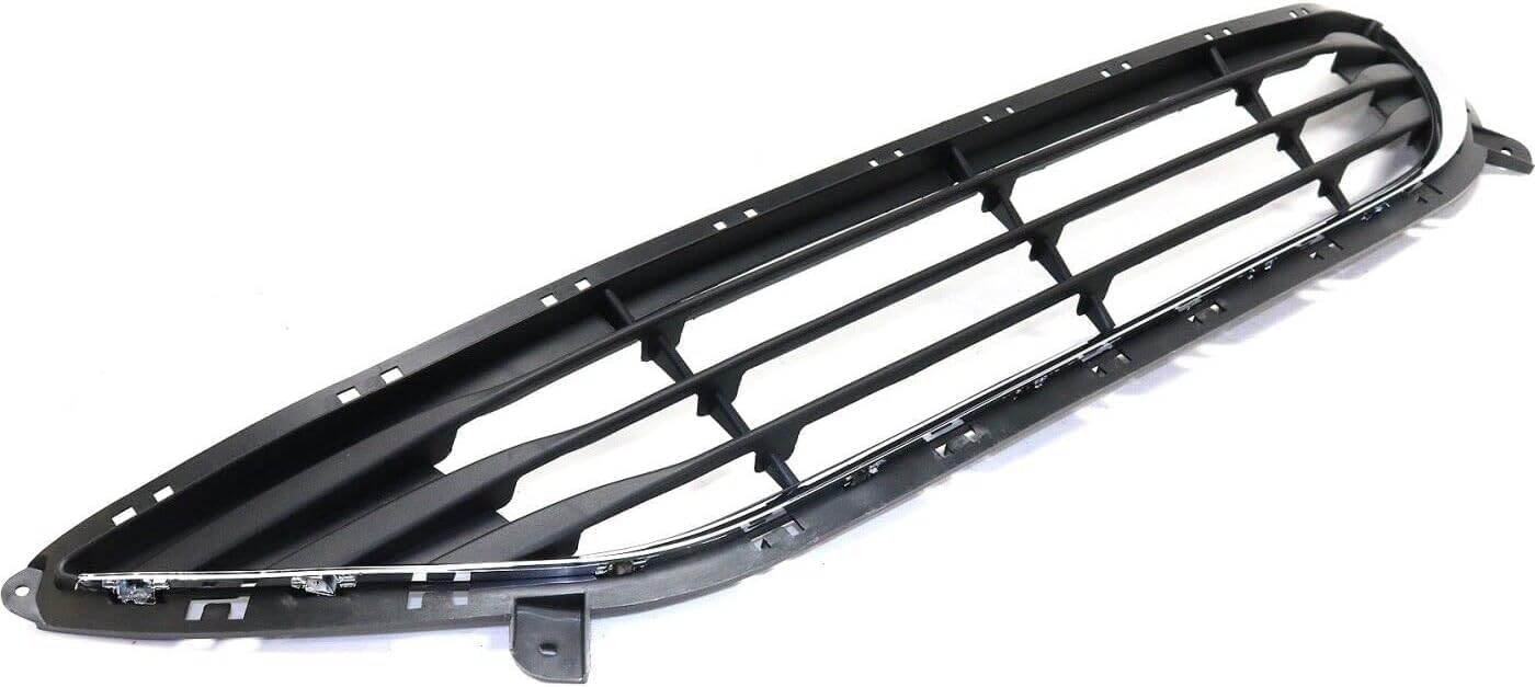Front Bumper Grille Textured With Chrome Insert Plastic Direct Replacement Compatible With Hyundai Elantra 2011-2013 HY1036123 865603X000