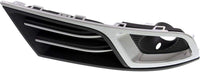 Front Fog Light Molding Textured Right Passenger Side With Chrome Trim Direct Replacement Compatible With 2013-2017 Chevrolet Traverse GM1039150 22817941